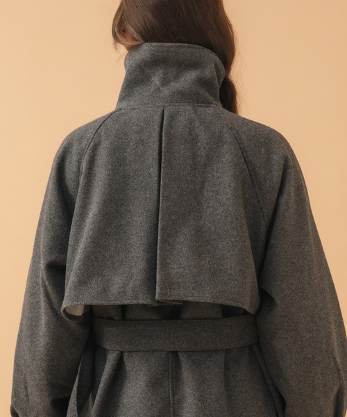 HEILIS(ヘイリス)の「アレンジカラーシングルロングCT / コート アウター ジャケット ロング丈 2WAY ベルト ブラウン ベージュ チャコールグレー グレー韓国 ノームコア オフィスカジュアル アウター 冬服(ステンカラーコート・レディース・ブラウン/チャコールグレー・FREE)」の19枚目の写真