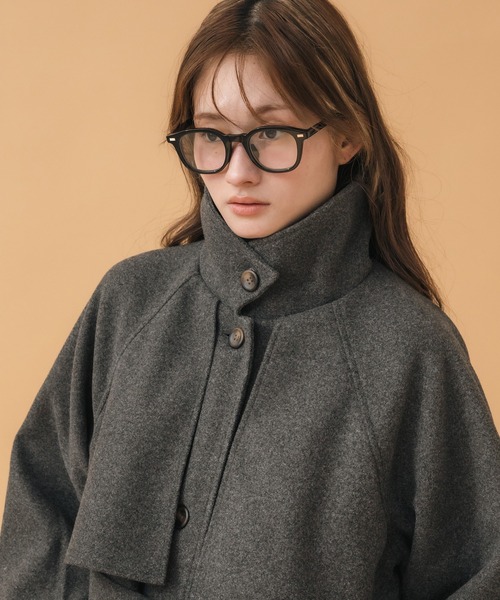 HEILIS(ヘイリス)の「アレンジカラーシングルロングCT / コート アウター ジャケット ロング丈 2WAY ベルト ブラウン ベージュ チャコールグレー グレー韓国 ノームコア オフィスカジュアル アウター 冬服(ステンカラーコート・レディース・ブラウン/チャコールグレー・FREE)」の18枚目の写真