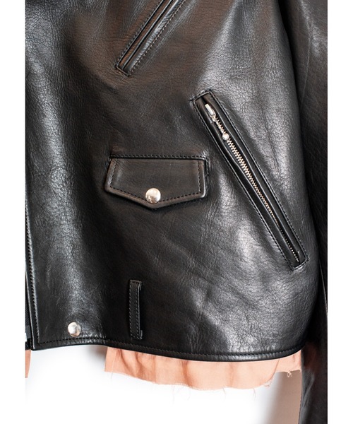 SEVESKIG（セヴシグ）の「SEVESKIG/セブシグ/DOUBLE RIDERS_LT-SV-NRS-1002（ライダースジャケット・メンズ・ブラック・SMALL/MEDIUM/LARGE/X-LARGE）」の4枚目の写真