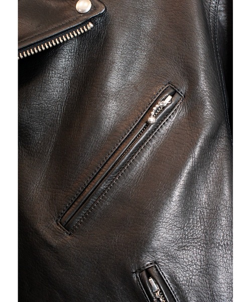 SEVESKIG（セヴシグ）の「SEVESKIG/セブシグ/DOUBLE RIDERS_LT-SV-NRS-1002（ライダースジャケット・メンズ・ブラック・SMALL/MEDIUM/LARGE/X-LARGE）」の5枚目の写真