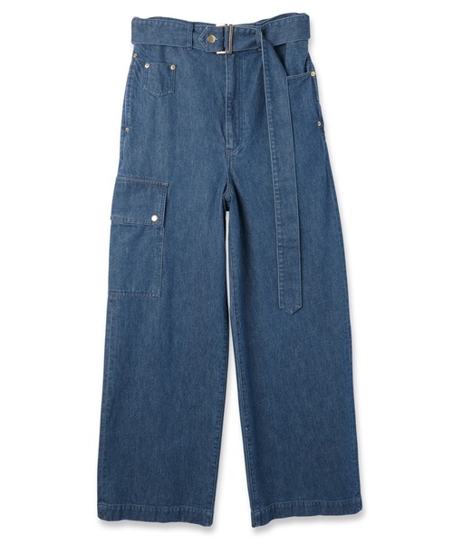 CULLNI(クルニ)の「Cargo Extra Wide Denim Pants with Long Belt(デニムパンツ・メンズ・ブラック/ネイビー/ブルー・2/1/0)」の3枚目の写真