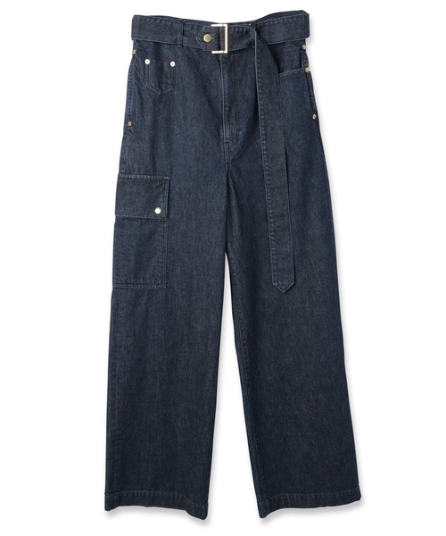 CULLNI(クルニ)の「Cargo Extra Wide Denim Pants with Long Belt(デニムパンツ・メンズ・ブラック/ネイビー/ブルー・2/1/0)」の13枚目の写真