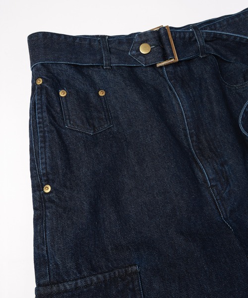 CULLNI(クルニ)の「Cargo Extra Wide Denim Pants with Long Belt(デニムパンツ・メンズ・ブラック/ネイビー/ブルー・2/1/0)」の15枚目の写真