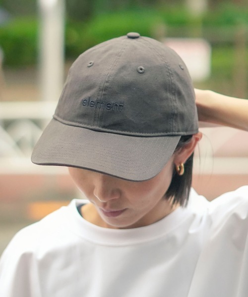 ELEMENT(エレメント)の「ELEMENT メンズ LOWCASE DAD CAP キャップ 【2025年秋冬モデル】/エレメントロゴ刺繍ダッドキャップ(帽子)(キャップ・メンズ・ブラウン系その他/グリーン系その他・FREE)」の1枚目の写真