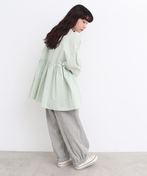 l'atelier du savon(アトリエドサボン)の「やさしいチェック 裾しぼりパンツ(その他パンツ・レディース・ベージュ・FREE)」の18枚目の写真