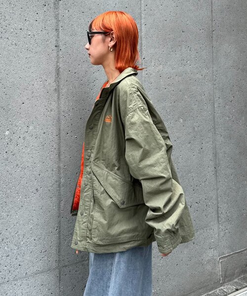 Franklin Climbing（フランクリンクライミング）の「【Franklin climbing】アルパインビンテージ加工ジャケット（ナイロンジャケット・レディース・チャコールグレー/ネイビー/カーキ/グレイッシュベージュ・MEDIUM/LARGE）」の5枚目の写真