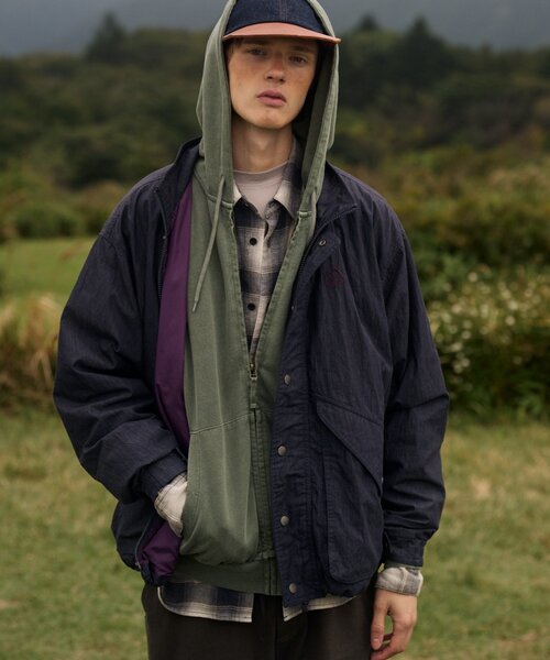 Franklin Climbing（フランクリンクライミング）の「【Franklin climbing】アルパインビンテージ加工ジャケット（ナイロンジャケット・レディース・チャコールグレー/ネイビー/カーキ/グレイッシュベージュ・MEDIUM/LARGE）」の18枚目の写真