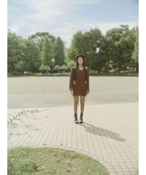 Ray BEAMS(レイビームス)の「【別注】YanYan / June Dress(ワンピース・レディース・ワイン・SMALL)」の8枚目の写真