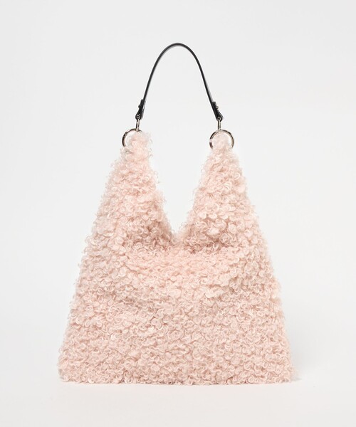 EMMEL REFINES（エメルリファインズ）の「＜EMMEL REFINES＞EM カーリー フェイクファー １ショルダー トートバッグ（トートバッグ・レディース・ケリーグリーン/ライトブルー/ダークブラウン/ライトピンク・FREE）」の4枚目の写真