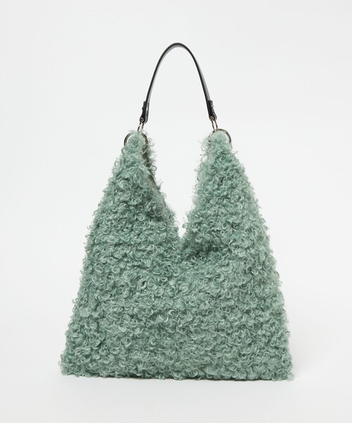 EMMEL REFINES（エメルリファインズ）の「＜EMMEL REFINES＞EM カーリー フェイクファー １ショルダー トートバッグ（トートバッグ・レディース・ケリーグリーン/ライトブルー/ダークブラウン/ライトピンク・FREE）」の7枚目の写真