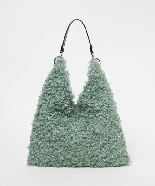 EMMEL REFINES（エメルリファインズ）の「＜EMMEL REFINES＞EM カーリー フェイクファー １ショルダー トートバッグ（トートバッグ・レディース・ケリーグリーン/ライトブルー/ダークブラウン/ライトピンク・FREE）」の9枚目の写真