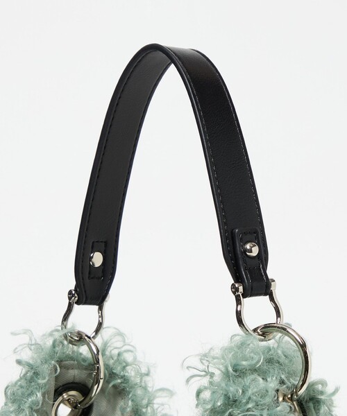 EMMEL REFINES（エメルリファインズ）の「＜EMMEL REFINES＞EM カーリー フェイクファー １ショルダー トートバッグ（トートバッグ・レディース・ケリーグリーン/ライトブルー/ダークブラウン/ライトピンク・FREE）」の11枚目の写真