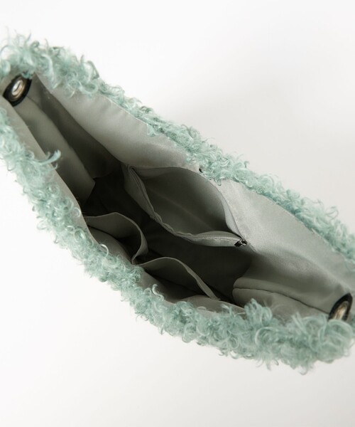 EMMEL REFINES（エメルリファインズ）の「＜EMMEL REFINES＞EM カーリー フェイクファー １ショルダー トートバッグ（トートバッグ・レディース・ケリーグリーン/ライトブルー/ダークブラウン/ライトピンク・FREE）」の13枚目の写真