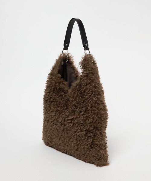 EMMEL REFINES（エメルリファインズ）の「＜EMMEL REFINES＞EM カーリー フェイクファー １ショルダー トートバッグ（トートバッグ・レディース・ケリーグリーン/ライトブルー/ダークブラウン/ライトピンク・FREE）」の17枚目の写真