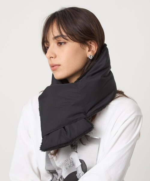 TAION（タイオン）の「【別注】＜TAION＞ダウンボア マフラー（マフラー・レディース・モカ/オフホワイト/ブラック・FREE）」の22枚目の写真