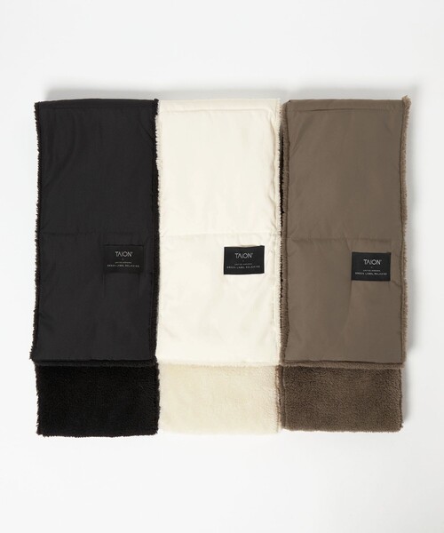 TAION（タイオン）の「【別注】＜TAION＞ダウンボア マフラー（マフラー・レディース・モカ/オフホワイト/ブラック・FREE）」の13枚目の写真