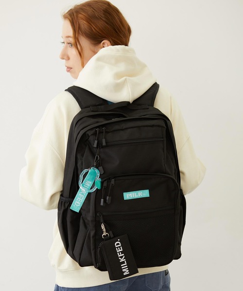 23L】W ZIP BACKPACK LtGREEN【PC収納可・A4サイズ・WEB限定】（バック