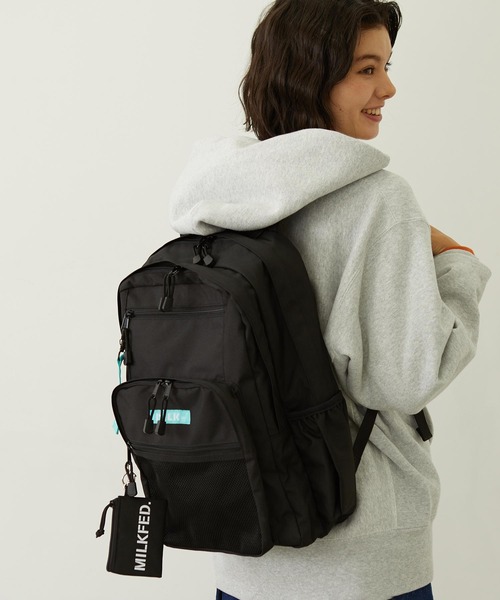 W ZIP BACKPACK LtGREEN（バックパック/リュック）｜MILKFED