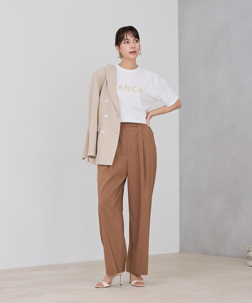 BIANCA(ビアンカ)の「【マルチシーン】ドライタッチ 美シルエットイージーパンツ(その他パンツ・レディース・ネイビー/キャメル・40/38/36)」の10枚目の写真