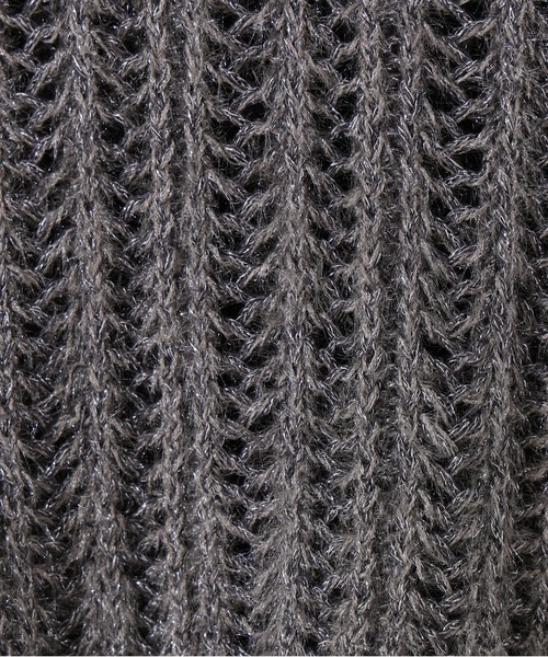 N.（N. Natural Beauty Basic）（エヌエヌナチュラルビューティーベーシック）の「クロップド透かし編みニット（ニット/セーター・レディース・ピンク/グレー/オフホワイト/パープル・MEDIUM）」の17枚目の写真
