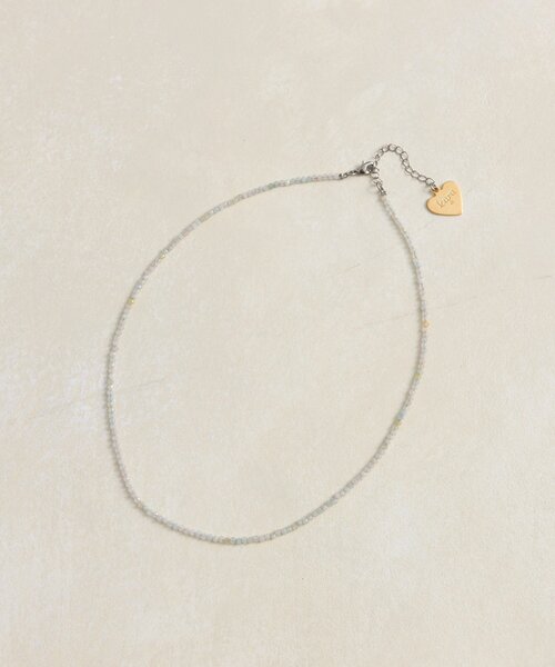 mystic(ミスティック)の「Lara天然石のビーズネックレス(ネックレス・レディース・オフホワイト/グリーン/ピンク・ONE SIZE)」の2枚目の写真