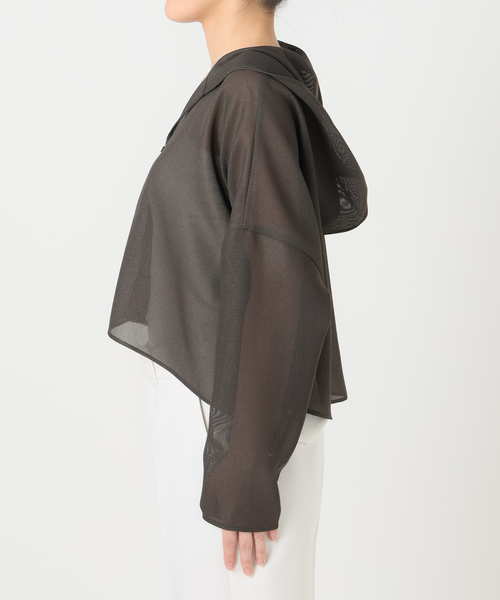 追加》ブリーズメッシュショートフードブラウス（シャツ