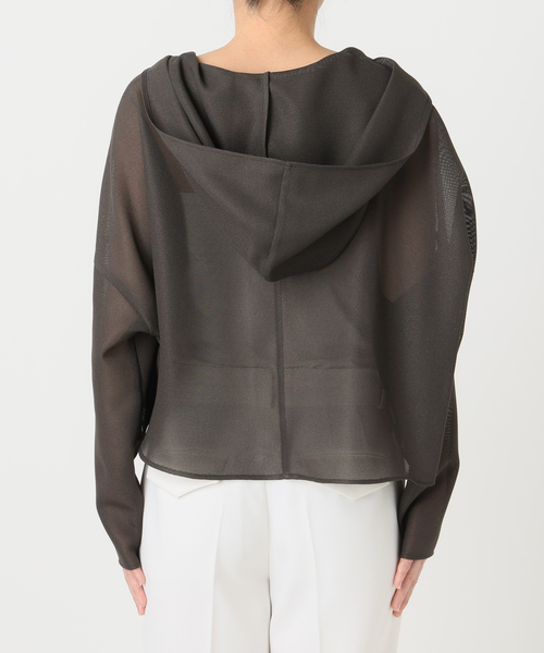 NOBLE ブリーズメッシュショートフードブラウス　ナチュラル ノーブル NOBLE 《追加予約》ブリーズメッシュショートフード