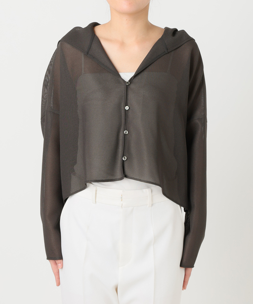 追加》ブリーズメッシュショートフードブラウス（シャツ