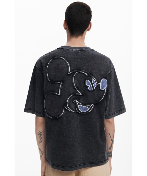 Desigual（デシグアル）の「ミッキーマウスパッチワークTシャツ Mickey Mouse（Tシャツ/カットソー・メンズ・ブラック・L/XL/S/M/XXL）」の4枚目の写真