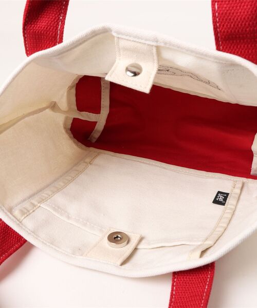 Lee（リー）の「2025AW Lee/リー パッチワーク デニムロゴ ミニキャンバス トートバック ランチバック（トートバッグ・レディース・ブラック/グリーン/レッド/ネイビー・FREE）」の18枚目の写真