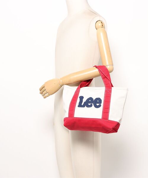 Lee（リー）の「2025AW Lee/リー パッチワーク デニムロゴ ミニキャンバス トートバック ランチバック（トートバッグ・レディース・ブラック/グリーン/レッド/ネイビー・FREE）」の21枚目の写真