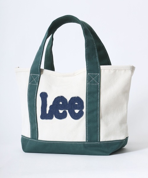Lee（リー）の「2025AW Lee/リー パッチワーク デニムロゴ ミニキャンバス トートバック ランチバック（トートバッグ・レディース・ブラック/グリーン/レッド/ネイビー・FREE）」の3枚目の写真