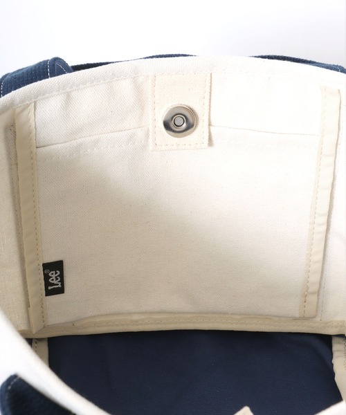 Lee（リー）の「2025AW Lee/リー パッチワーク デニムロゴ ミニキャンバス トートバック ランチバック（トートバッグ・レディース・ブラック/グリーン/レッド/ネイビー・FREE）」の17枚目の写真