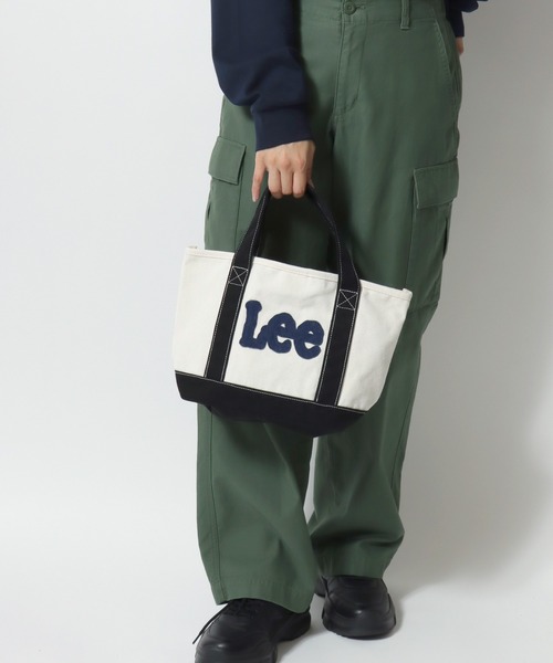 Lee（リー）の「2025AW Lee/リー パッチワーク デニムロゴ ミニキャンバス トートバック ランチバック（トートバッグ・レディース・ブラック/グリーン/レッド/ネイビー・FREE）」の22枚目の写真