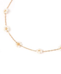 GLOBAL WORK | ステンレス編みフラワーネックレス/577277(ネックレス)