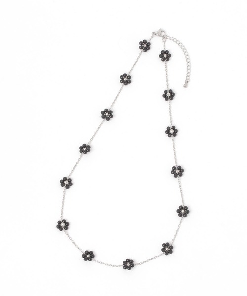 GLOBAL WORK（グローバルワーク）の「ステンレス編みフラワーネックレス/577277（ネックレス・レディース・ゴールド/シルバー・FREE）」の3枚目の写真
