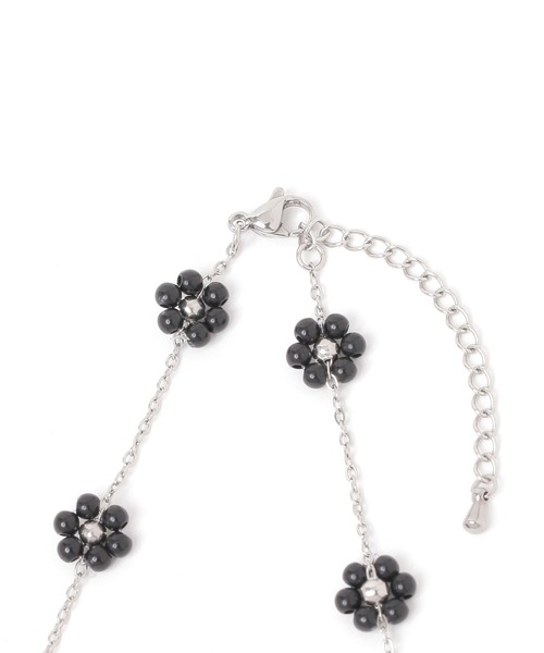 GLOBAL WORK（グローバルワーク）の「ステンレス編みフラワーネックレス/577277（ネックレス・レディース・ゴールド/シルバー・FREE）」の4枚目の写真