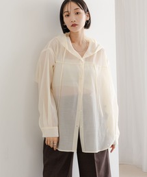 LOWRYS FARM | シアーフードシャツ  580082(Tシャツ/カットソー)
