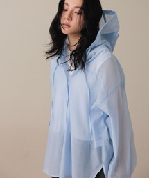 LOWRYS FARM | シアーフードシャツ  580082(シャツ/ブラウス)