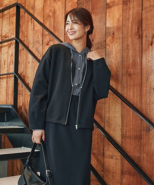 FOUND GOOD（ファウンドグッド）の「ダンボールZIPブルゾン（ブルゾン・レディース・グレー系5/アイボリー/ブラック・S/M/L）」の6枚目の写真