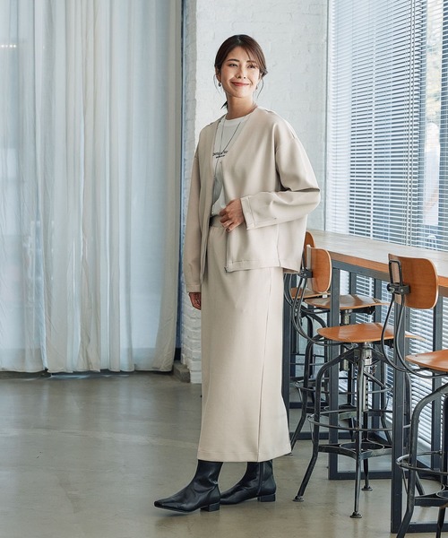 FOUND GOOD（ファウンドグッド）の「ダンボールZIPブルゾン（ブルゾン・レディース・グレー系5/アイボリー/ブラック・S/M/L）」の12枚目の写真