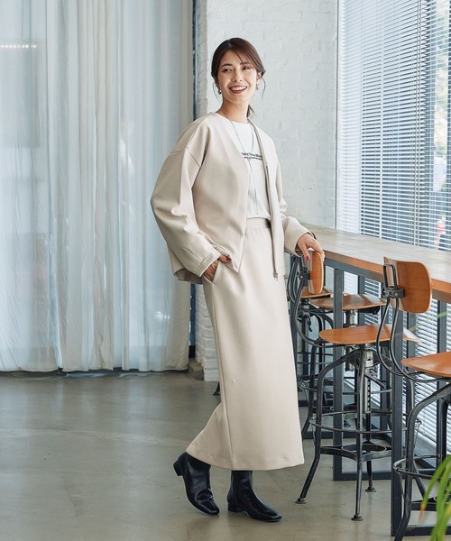 FOUND GOOD（ファウンドグッド）の「ダンボールZIPブルゾン（ブルゾン・レディース・グレー系5/アイボリー/ブラック・S/M/L）」の13枚目の写真