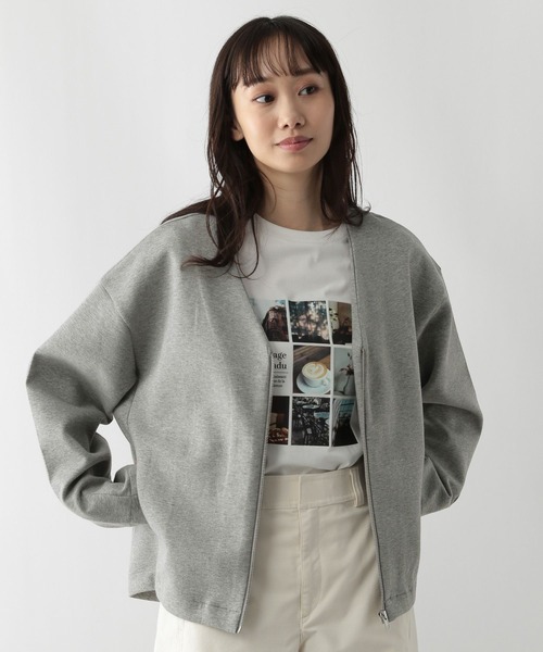 FOUND GOOD（ファウンドグッド）の「ダンボールZIPブルゾン（ブルゾン・レディース・グレー系5/アイボリー/ブラック・S/M/L）」の18枚目の写真