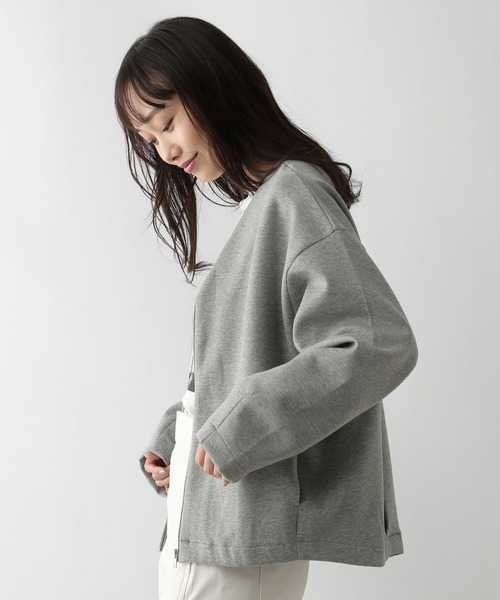 FOUND GOOD（ファウンドグッド）の「ダンボールZIPブルゾン（ブルゾン・レディース・グレー系5/アイボリー/ブラック・S/M/L）」の19枚目の写真