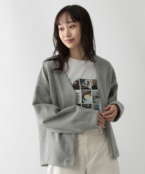 FOUND GOOD（ファウンドグッド）の「ダンボールZIPブルゾン（ブルゾン・レディース・グレー系5/アイボリー/ブラック・S/M/L）」の20枚目の写真