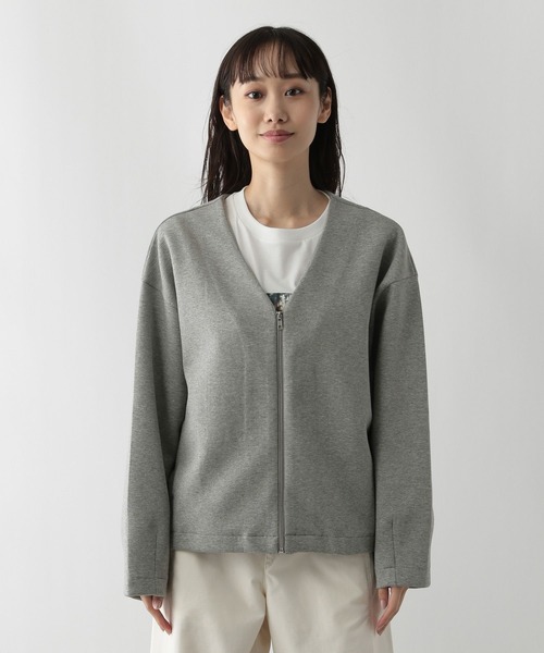 FOUND GOOD（ファウンドグッド）の「ダンボールZIPブルゾン（ブルゾン・レディース・グレー系5/アイボリー/ブラック・S/M/L）」の21枚目の写真