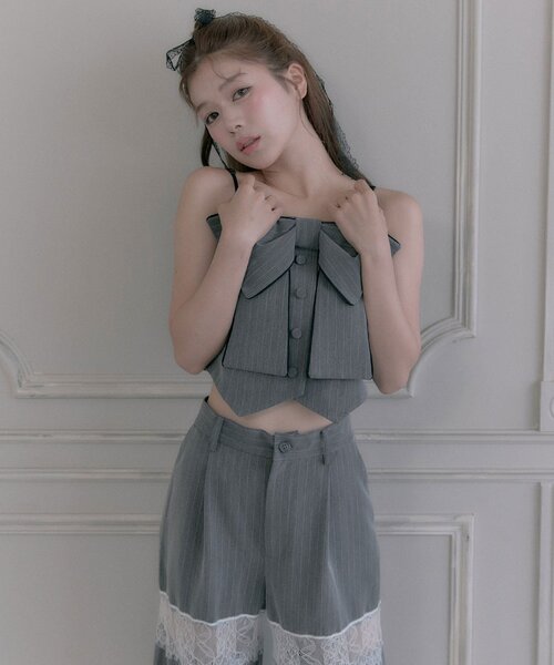 OLIVE des OLIVE(オリーブデオリーブ)の「ビッグリボンビスチェ(シャツ/ブラウス・レディース・ブラウン系その他/ブラック/グレー・FREE)」の19枚目の写真