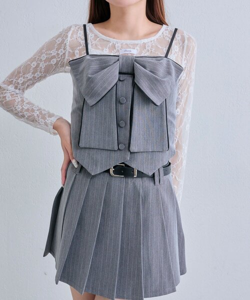 OLIVE des OLIVE(オリーブデオリーブ)の「ビッグリボンビスチェ(シャツ/ブラウス・レディース・ブラウン系その他/ブラック/グレー・FREE)」の22枚目の写真