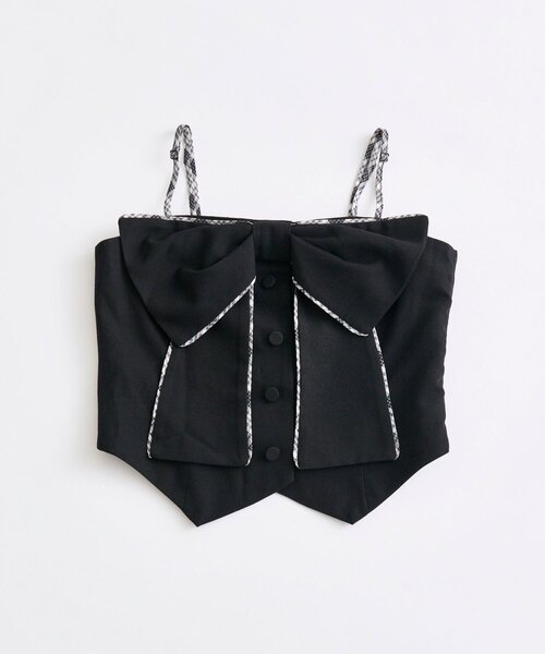 OLIVE des OLIVE(オリーブデオリーブ)の「ビッグリボンビスチェ(シャツ/ブラウス・レディース・ブラウン系その他/ブラック/グレー・FREE)」の8枚目の写真