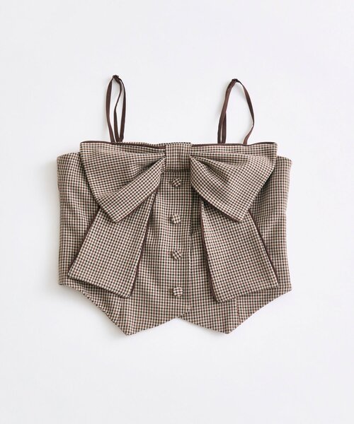 OLIVE des OLIVE(オリーブデオリーブ)の「ビッグリボンビスチェ(シャツ/ブラウス・レディース・ブラウン系その他/ブラック/グレー・FREE)」の17枚目の写真